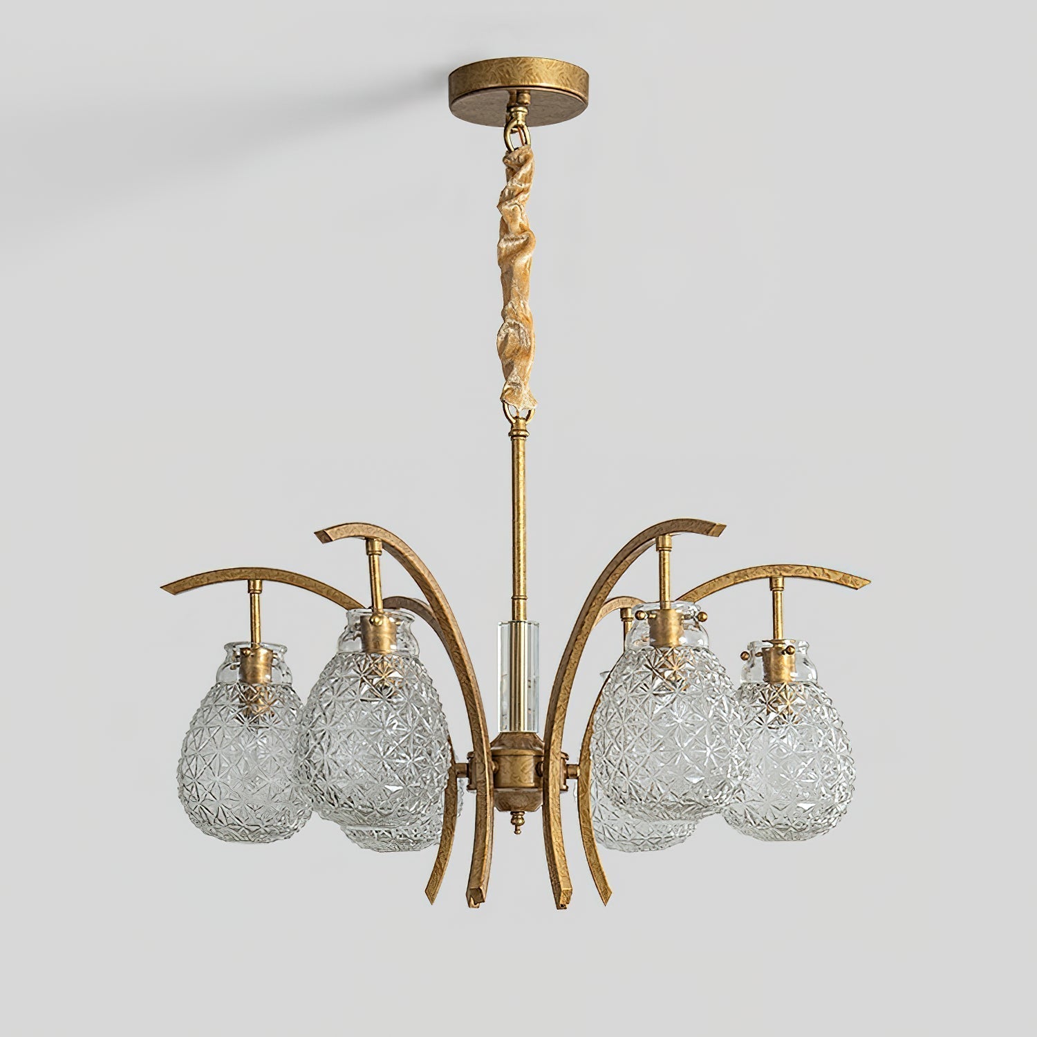 Adams Postmodern Luxury Glass Chandelier - Lamp Copper