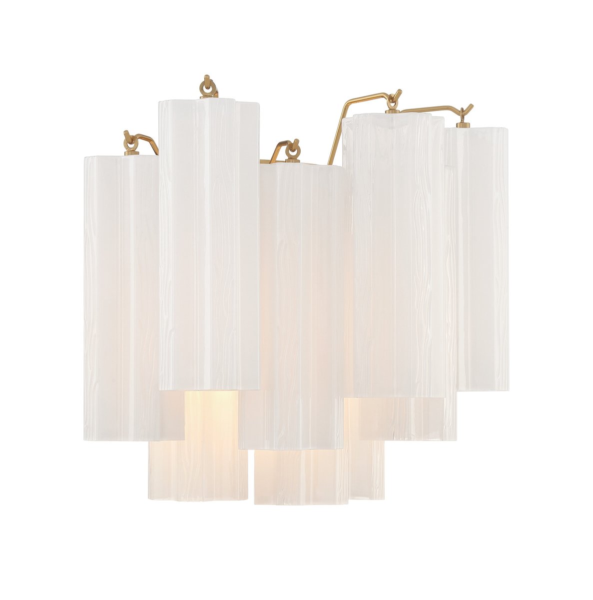 Aurora Wall Light Tronchi Glass Tube Tiered Amber Modern - Neutralighting