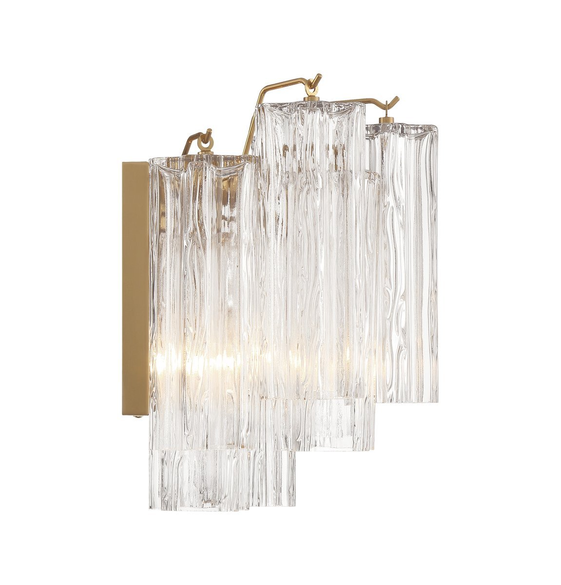 Aurora Wall Light Tronchi Glass Tube Tiered Amber Modern - Neutralighting