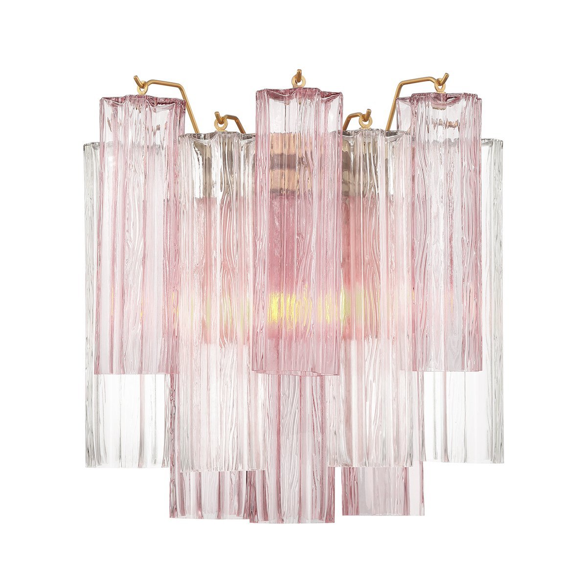 Aurora Wall Light Tronchi Glass Tube Tiered Amber Modern - Neutralighting