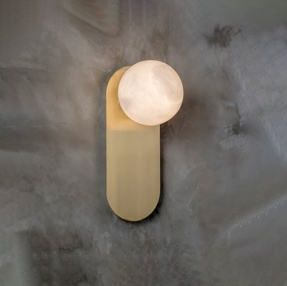 Adrion Modern Alabaster Metal Wall Lamp - Lamp Copper