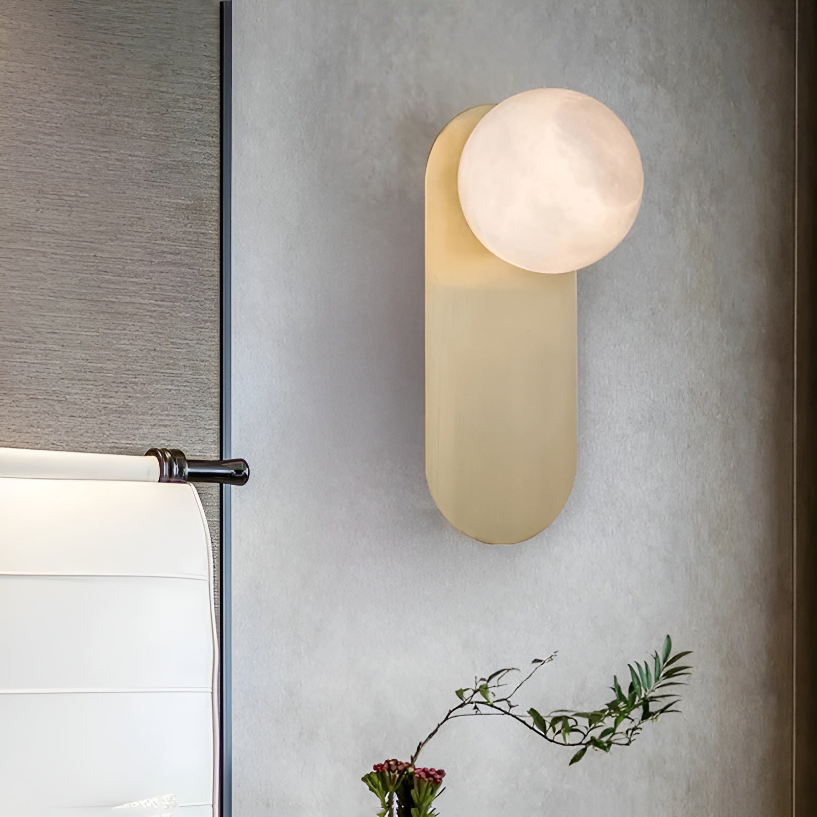 Adrion Modern Alabaster Metal Wall Lamp - Lamp Copper