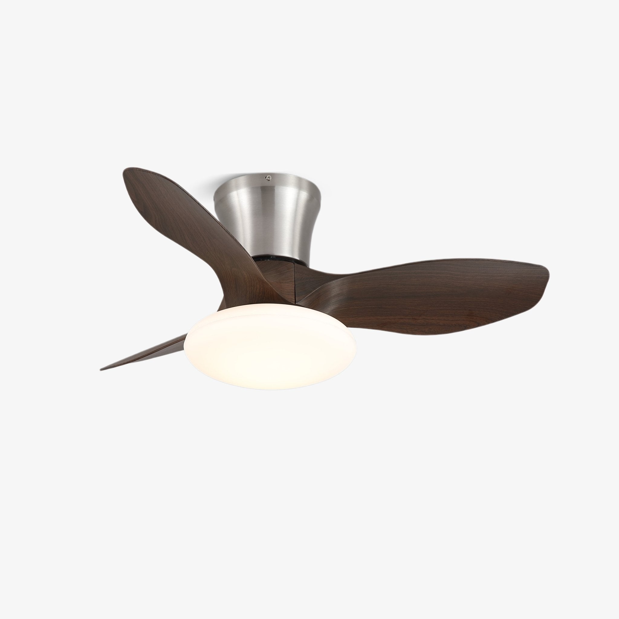 Ventilatore da Soffitto Velora Moderno in Legno con Luce, vista frontale