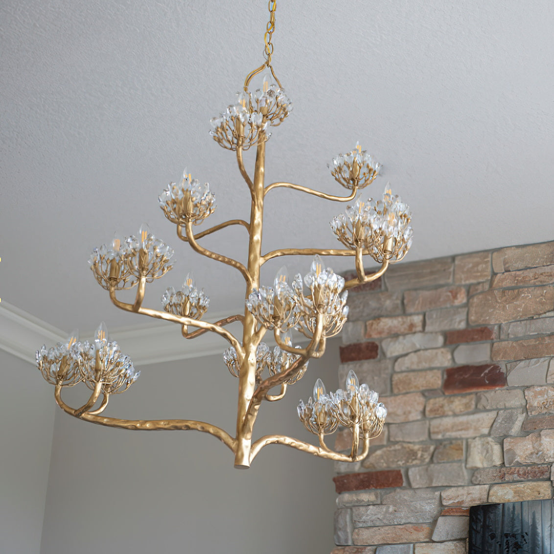 Agave Postmodern Luxury Americana Crystal Chandelier - Lamp Copper
