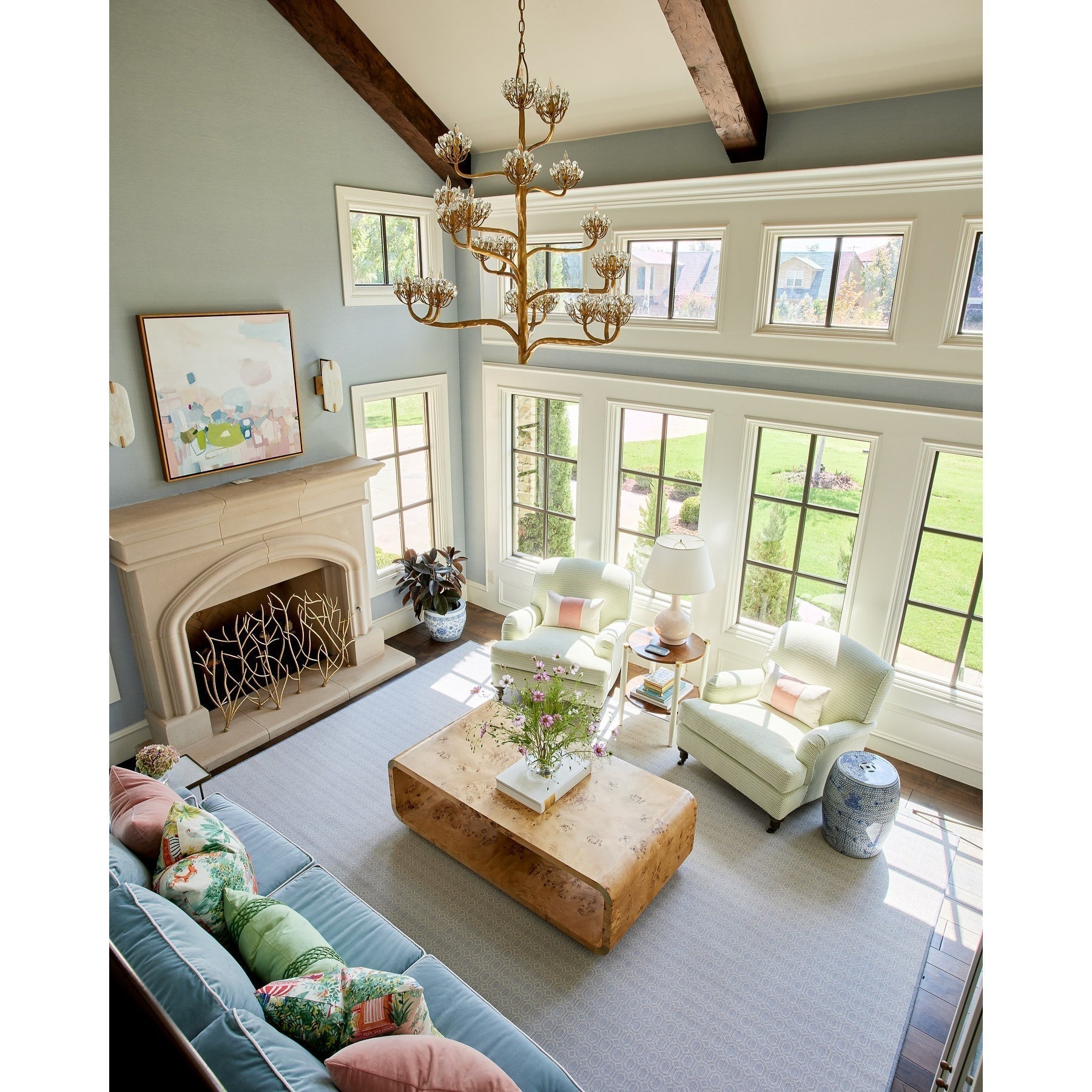 Agave Postmodern Luxury Americana Crystal Chandelier - Lamp Copper