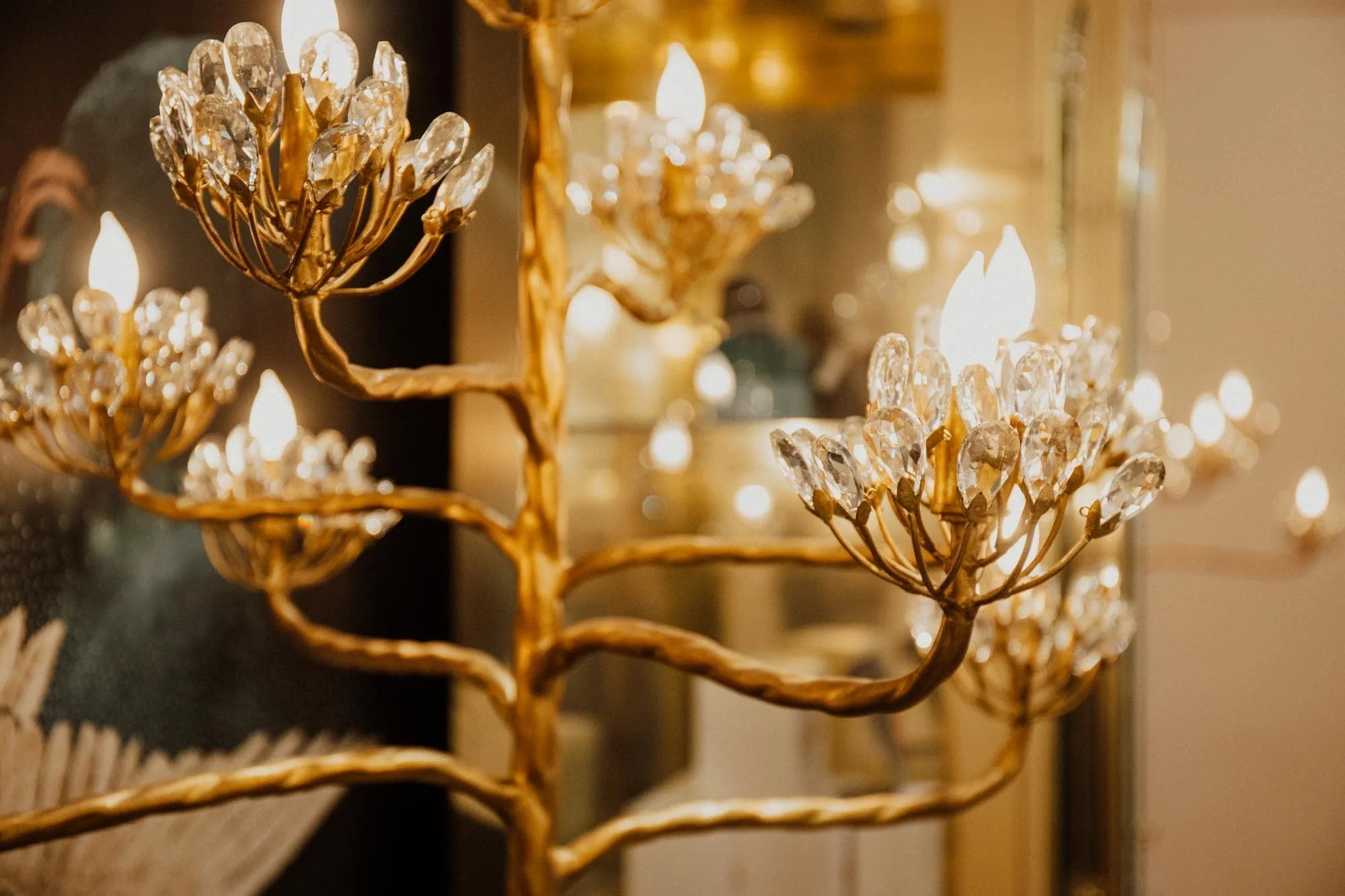 Agave Postmodern Luxury Americana Crystal Chandelier - Lamp Copper