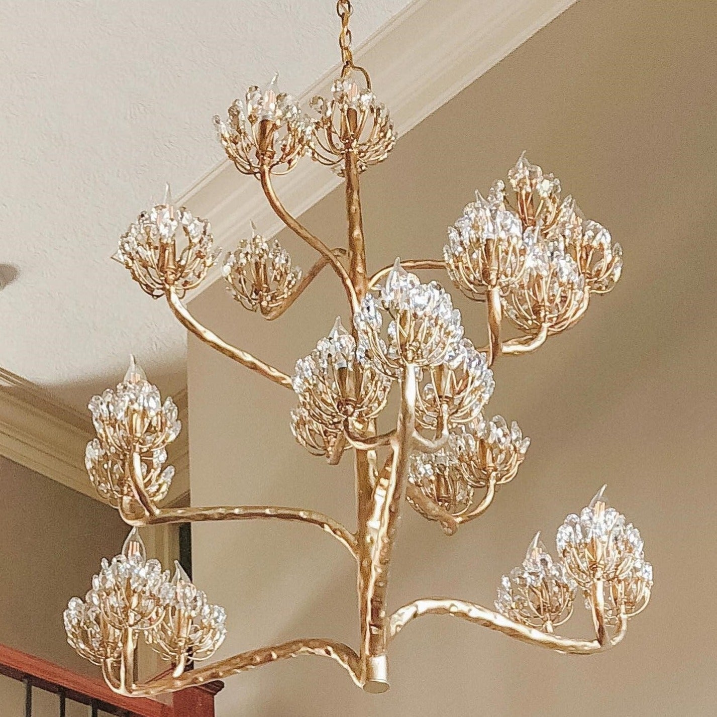 Agave Postmodern Luxury Americana Crystal Chandelier - Lamp Copper