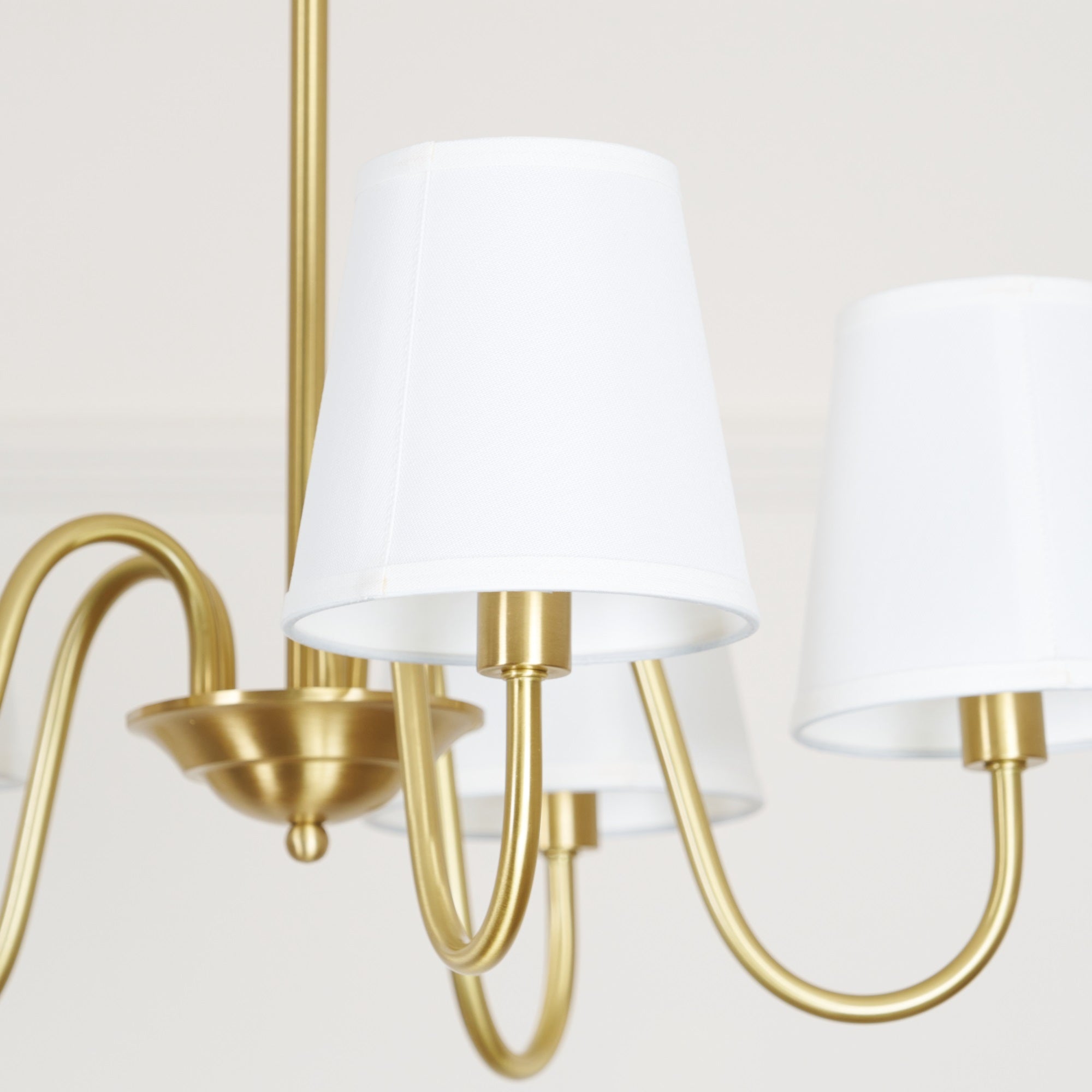 Aged Traditional Stacey Fabric Chandelier - Lamp Copper