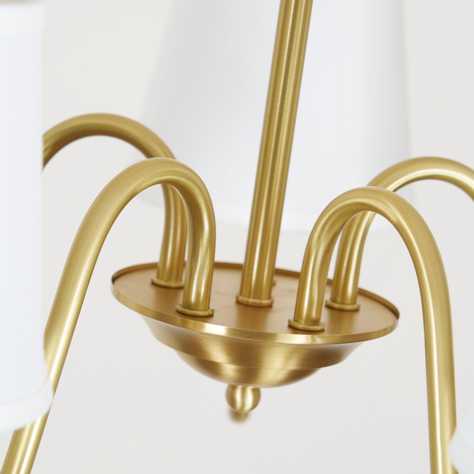 Aged Traditional Stacey Fabric Chandelier - Lamp Copper