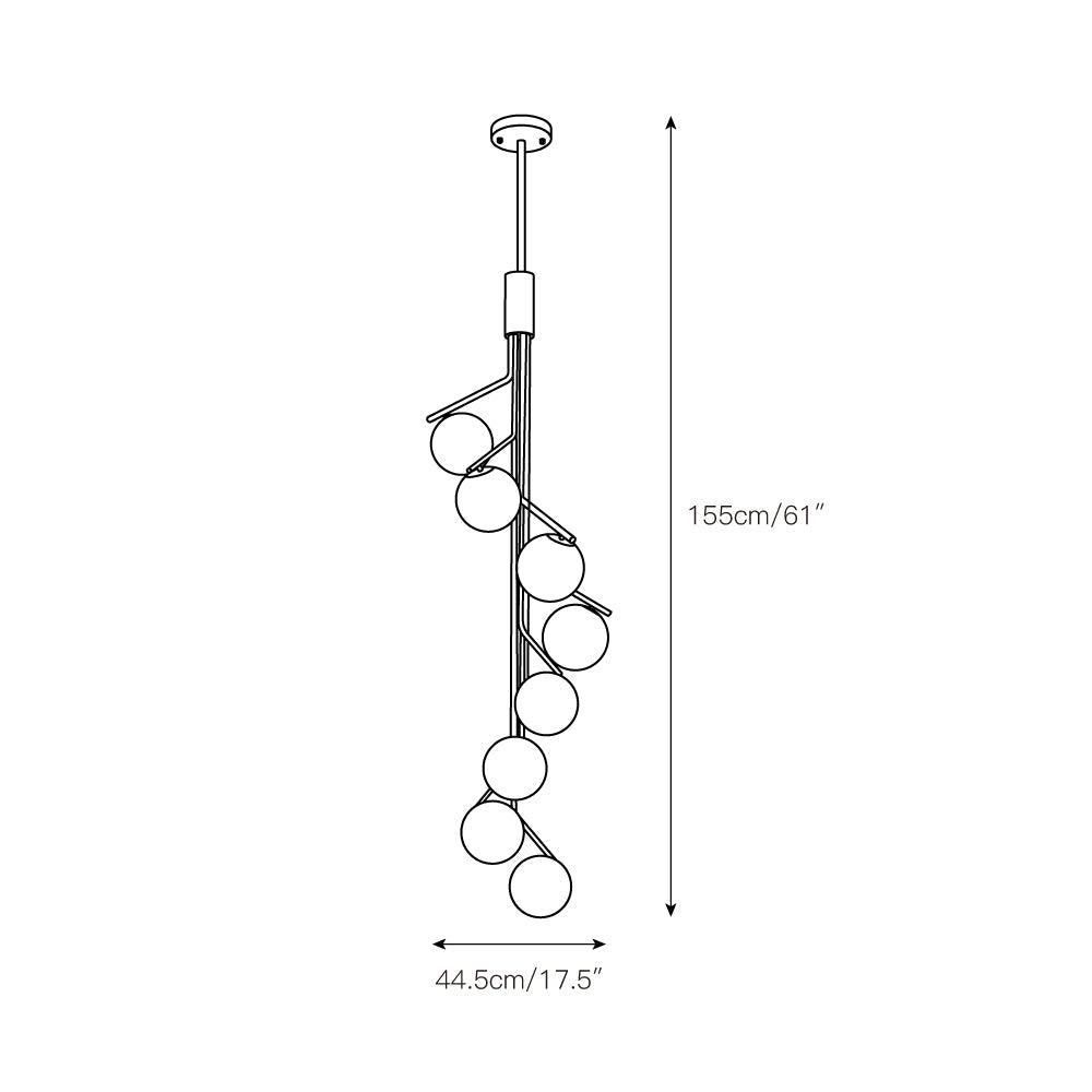 Ageet Modern Minimalist Glass Pendant Light - Lamp Copper