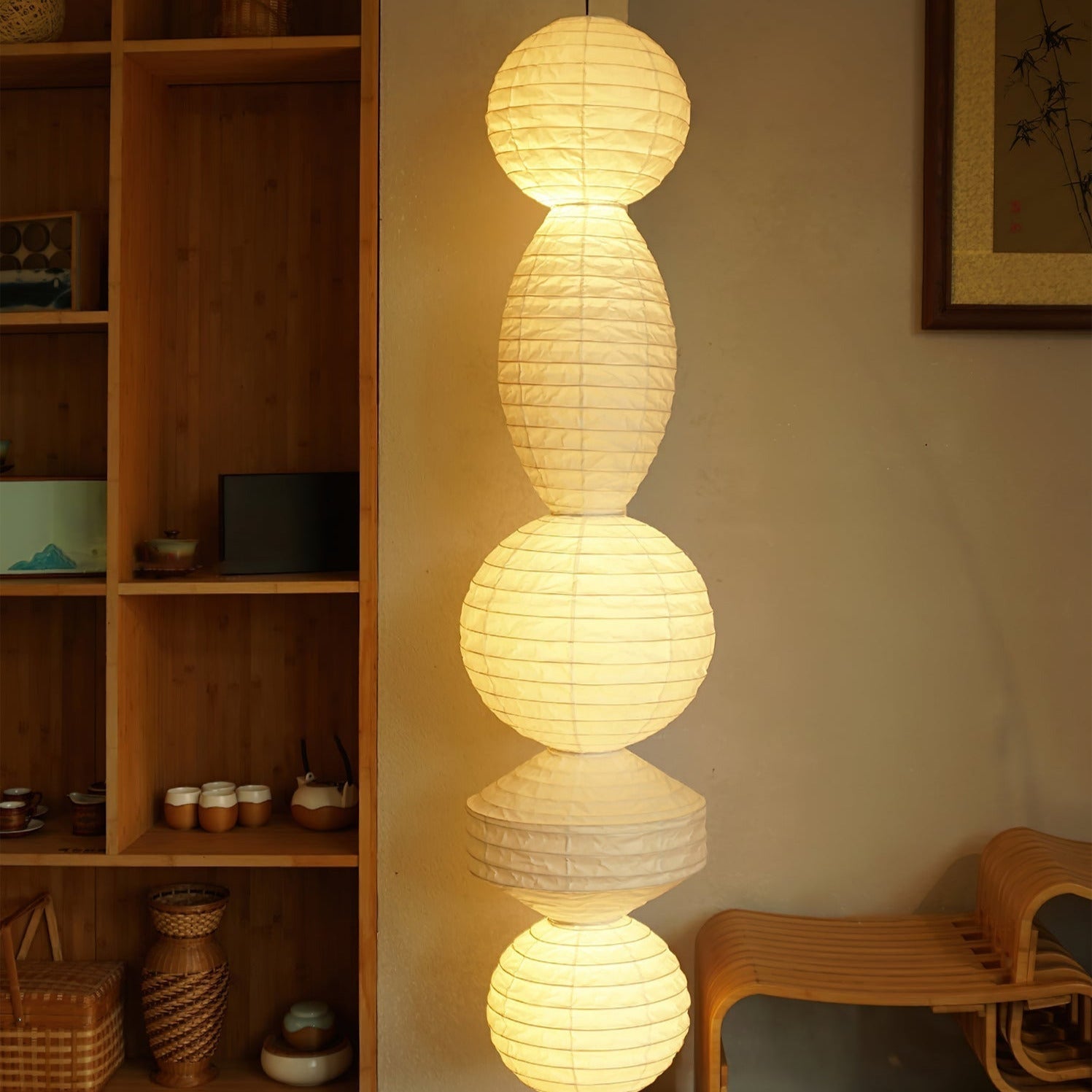Ritta Lampada a Sospensione Lanterna di Carta Wabi-sabi
