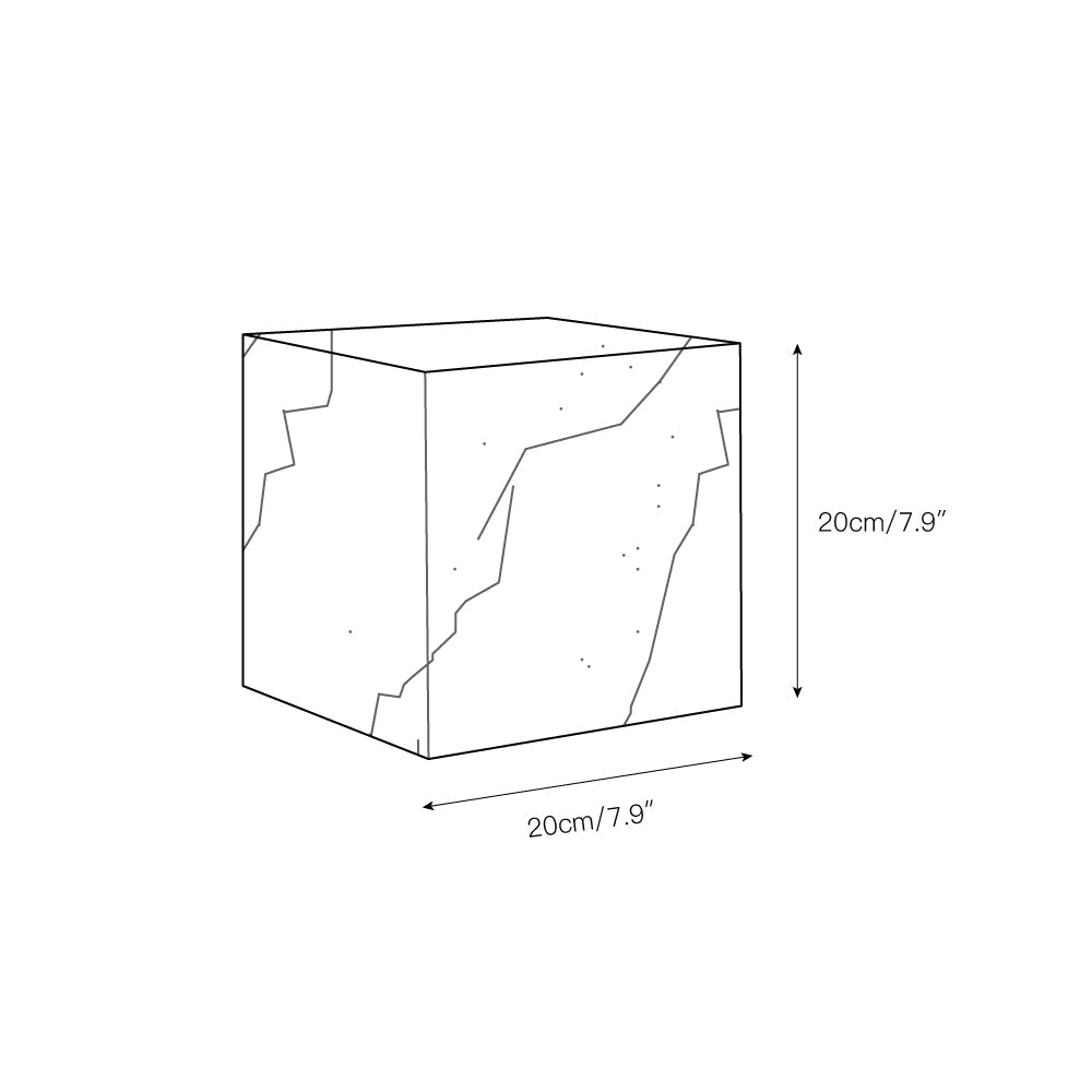 Alabaster Cubic Table Lamp - Lamp Copper