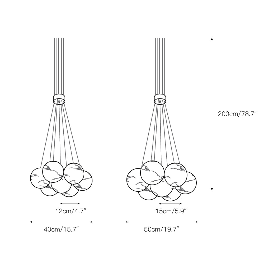 Norduvyd Individual Creativity Lunar Metal Chandelier - Lamp Copper