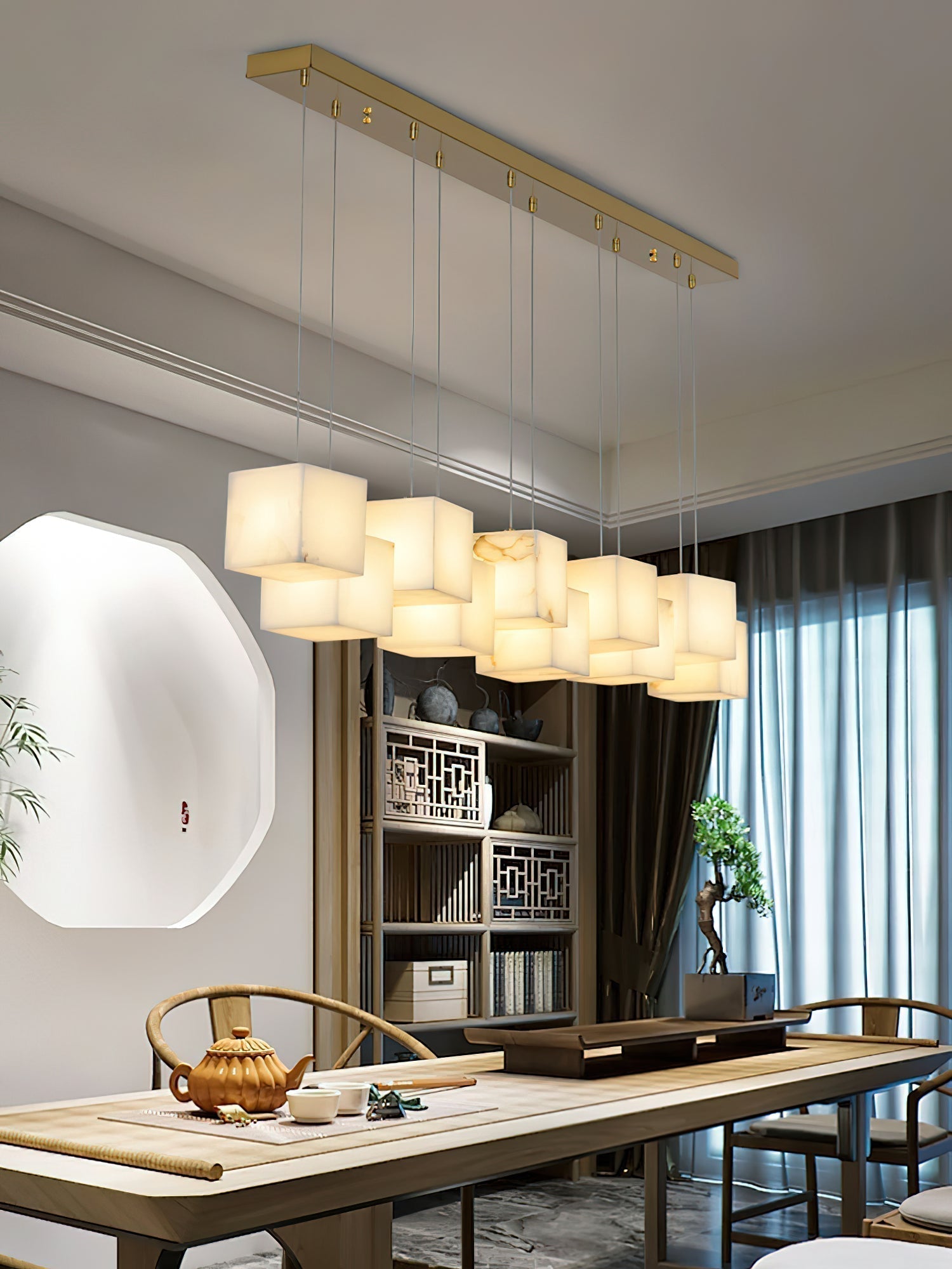 Jarnbruvyd Individual Modern Box Metal Chandelier - Lamp Copper