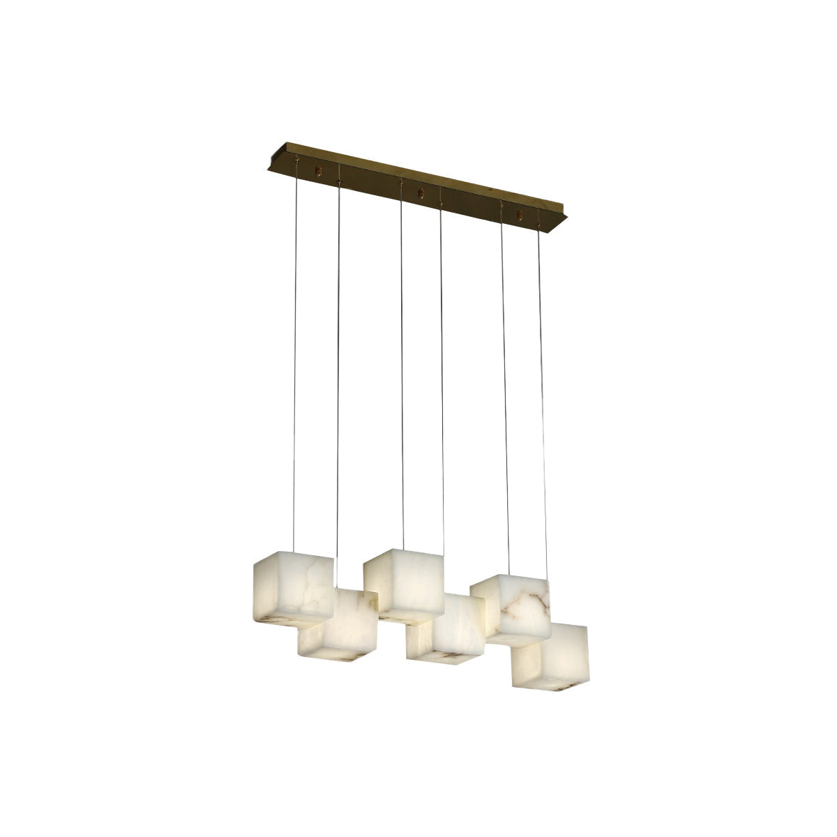 Jarnbruvyd Individual Modern Box Metal Chandelier - Lamp Copper