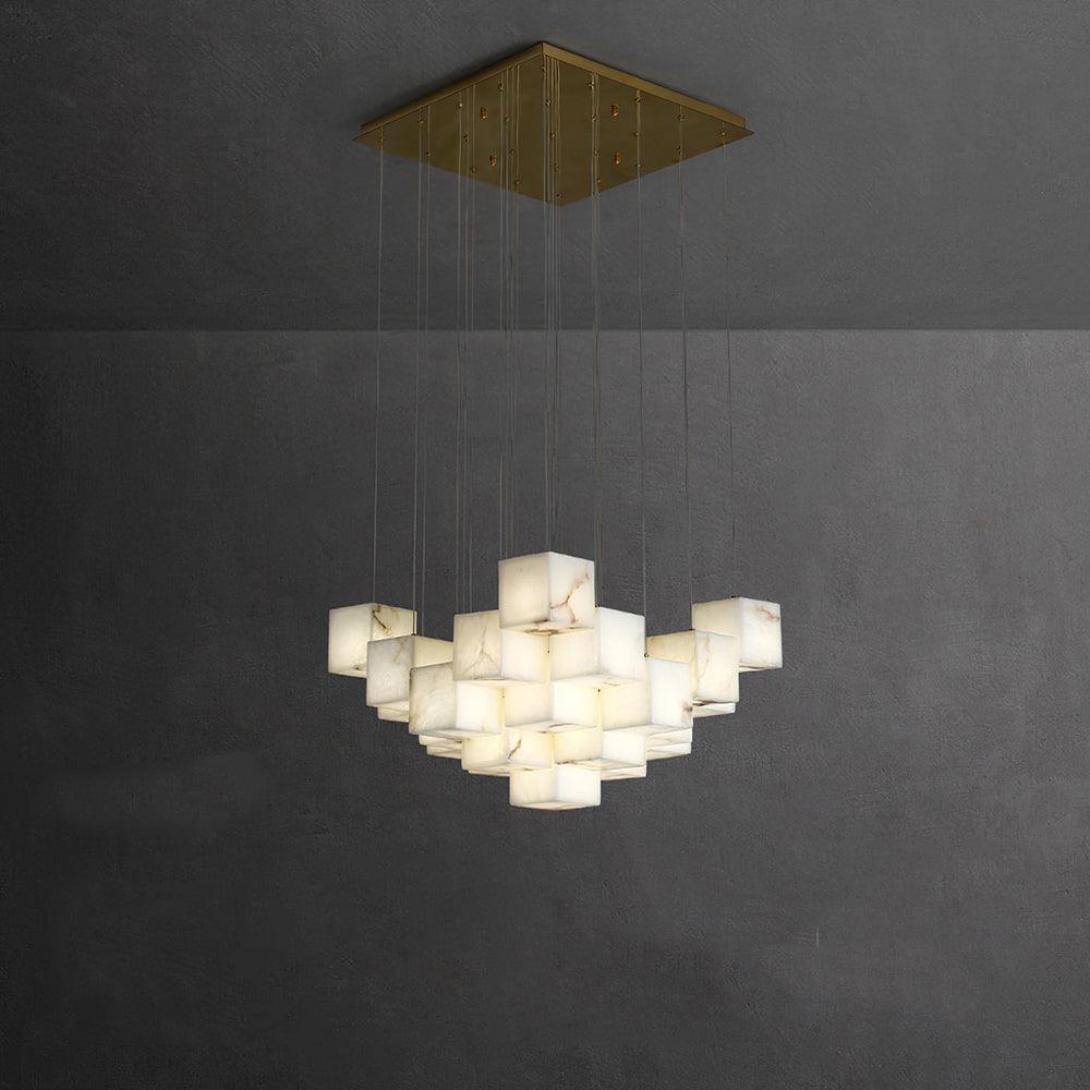 Eurraeel Alabaster Spiral Chandelier - Neutralighting
