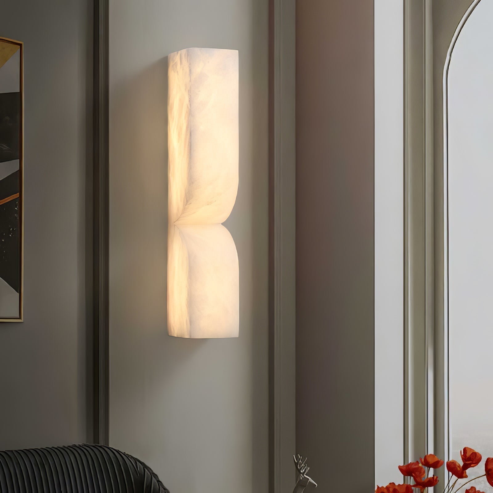 Lunaris Alabaster Rectangular Wall Lamp - Neutralighting