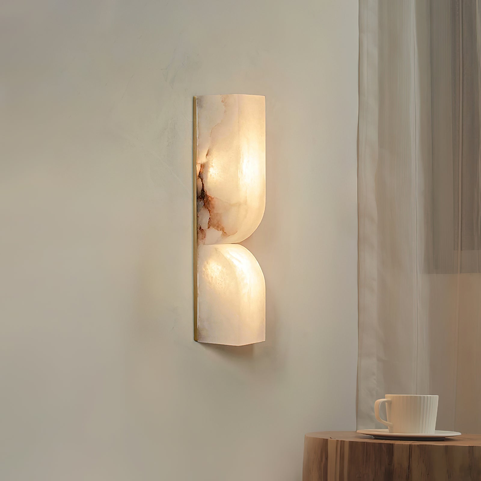 Lunaris Alabaster Rectangular Wall Lamp - Neutralighting