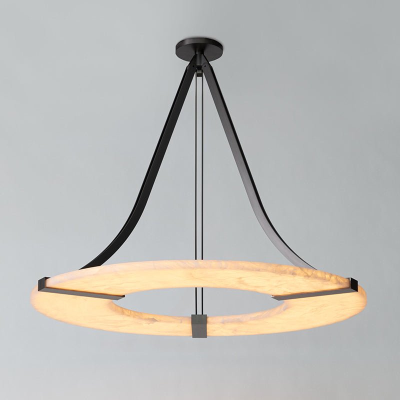 Althea Alabaster Ring Pendant Light Chandelier - Neutralighting