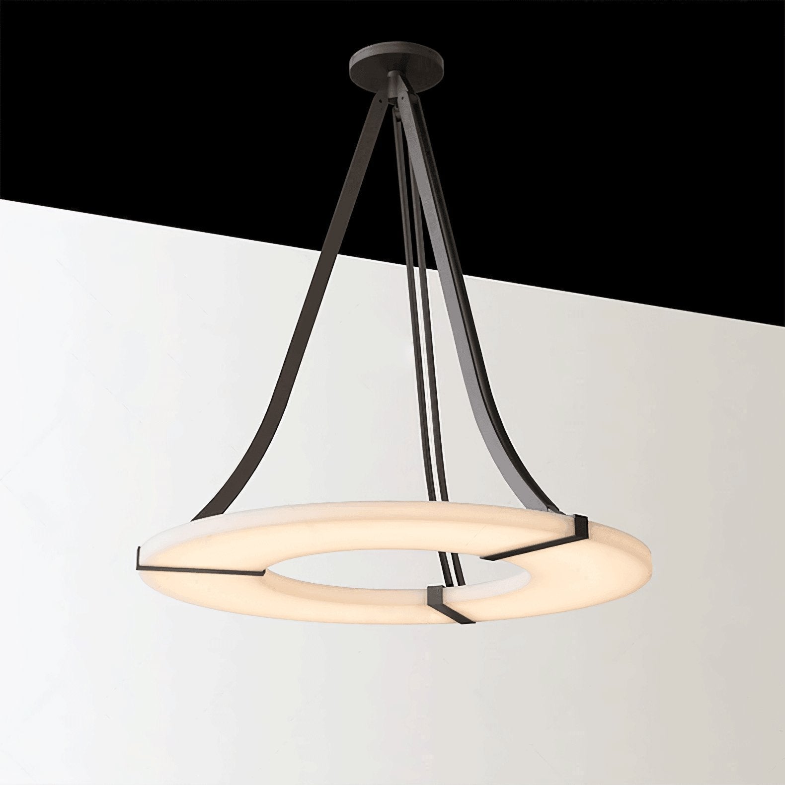 Althea Alabaster Ring Pendant Light Chandelier - Neutralighting