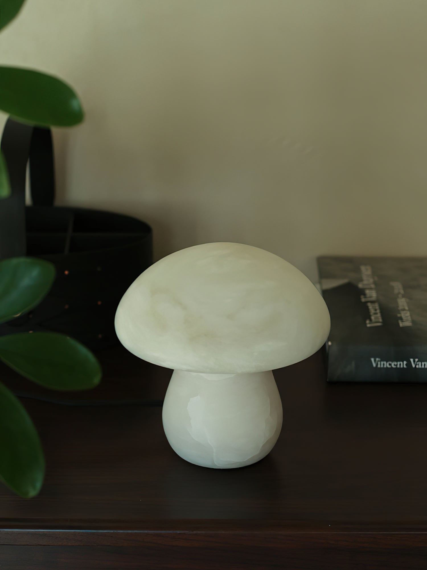 Alabaster Mushroom Table Lamp - Lamp Copper