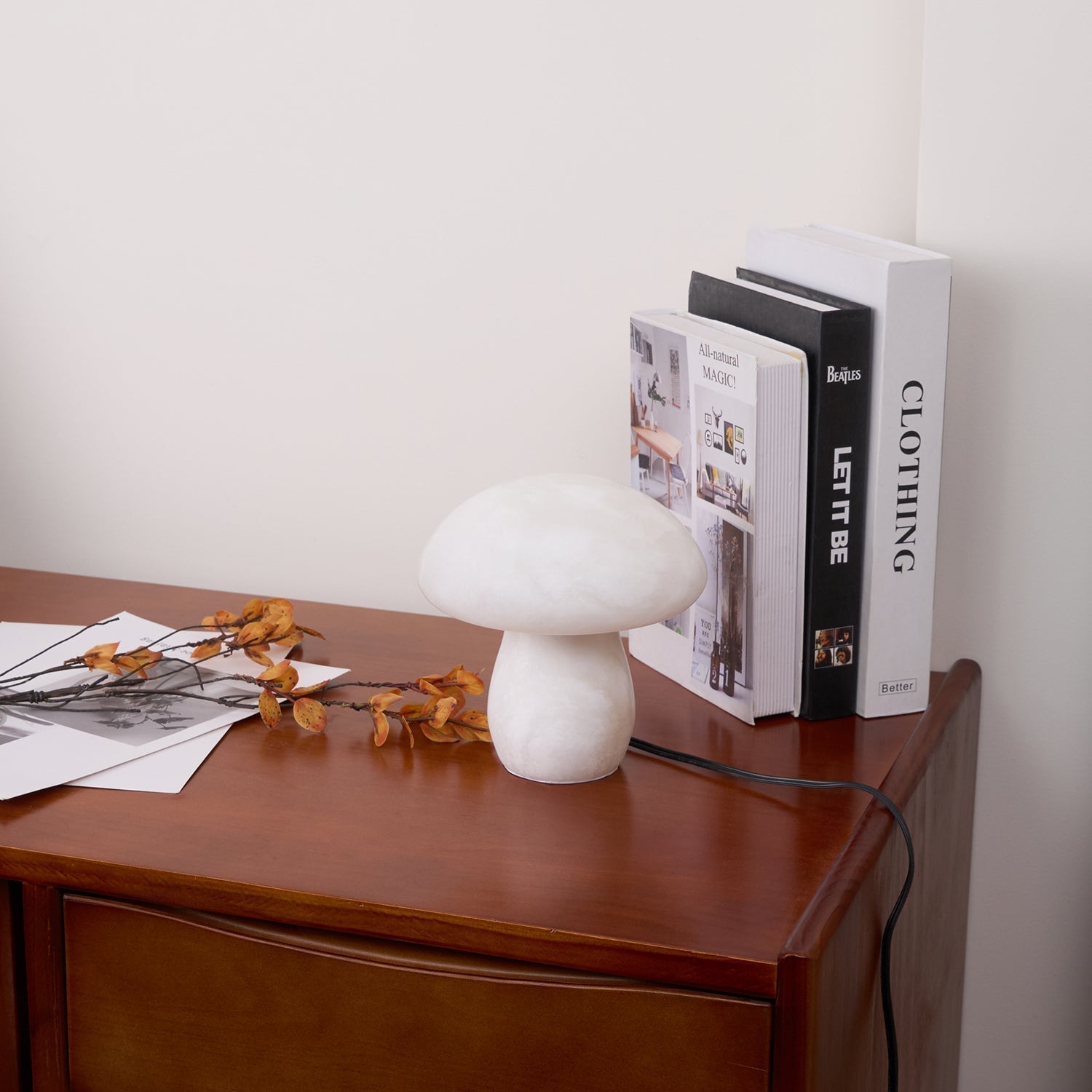 Alabaster Mushroom Table Lamp - Lamp Copper