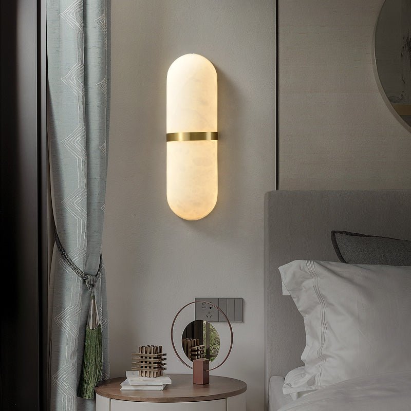 Vitheion Minimalist Alabaster Wall Light - Neutralighting