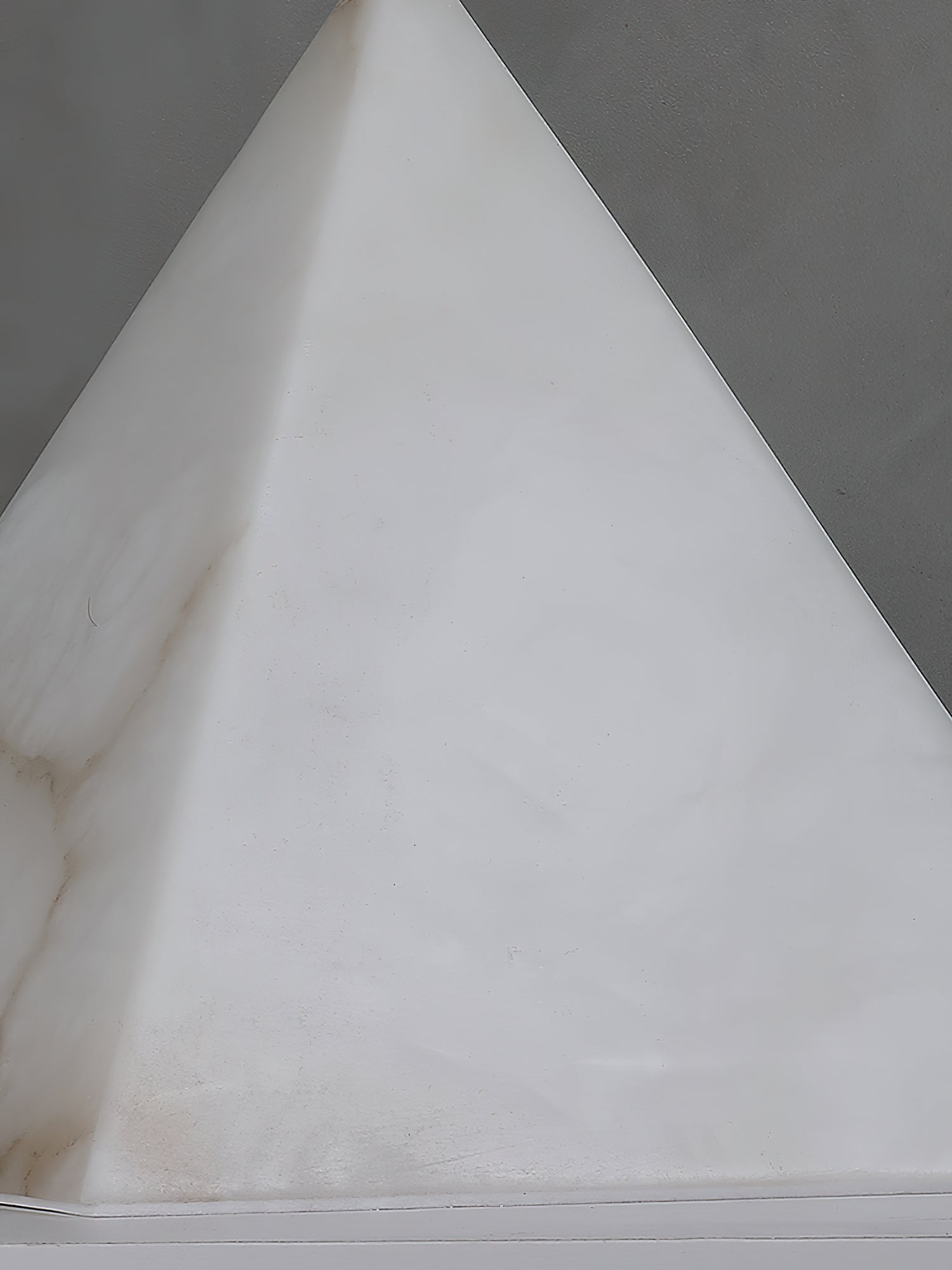 Alabaster Pyramid Table Lamp - Lamp Copper
