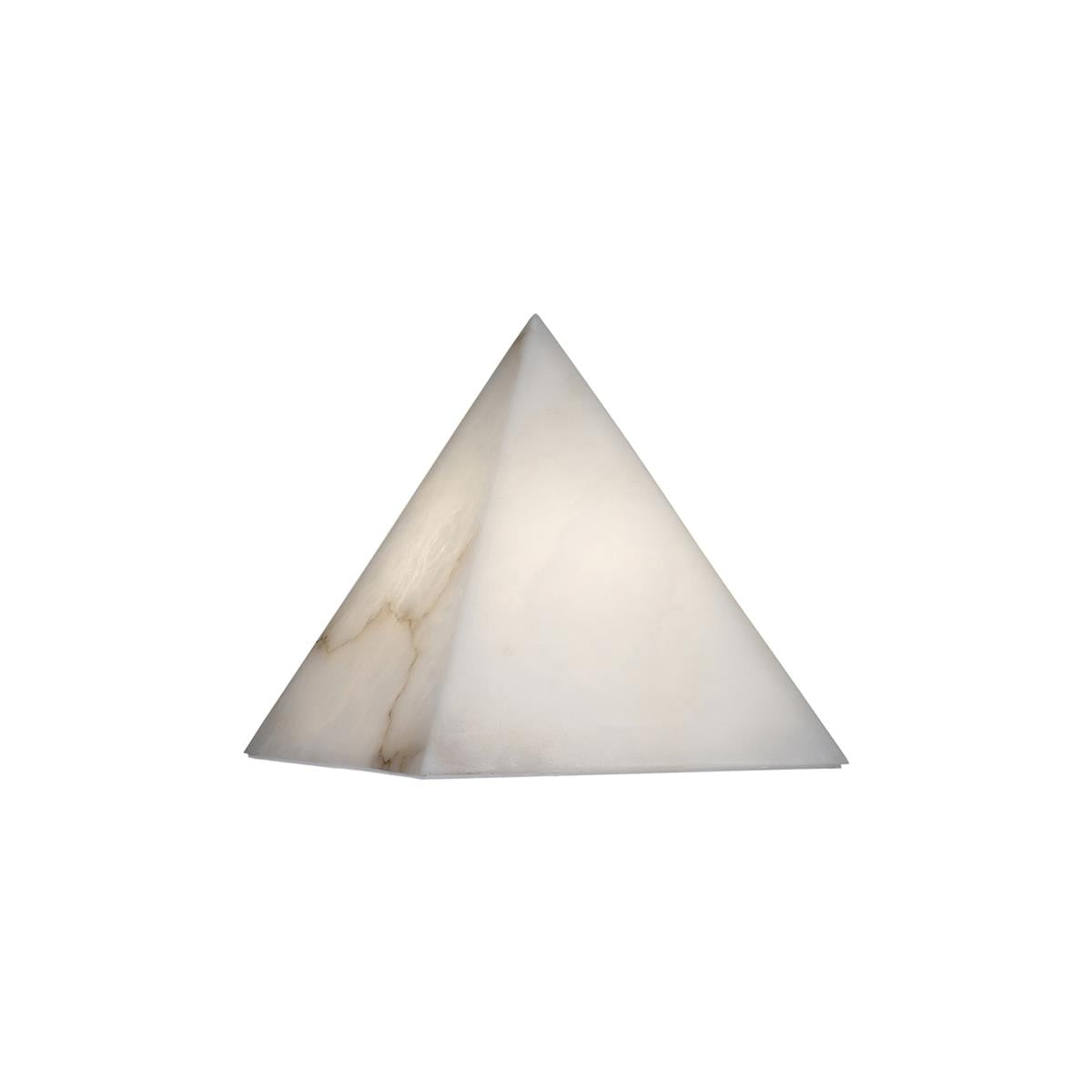 Alabaster Pyramid Table Lamp - Lamp Copper