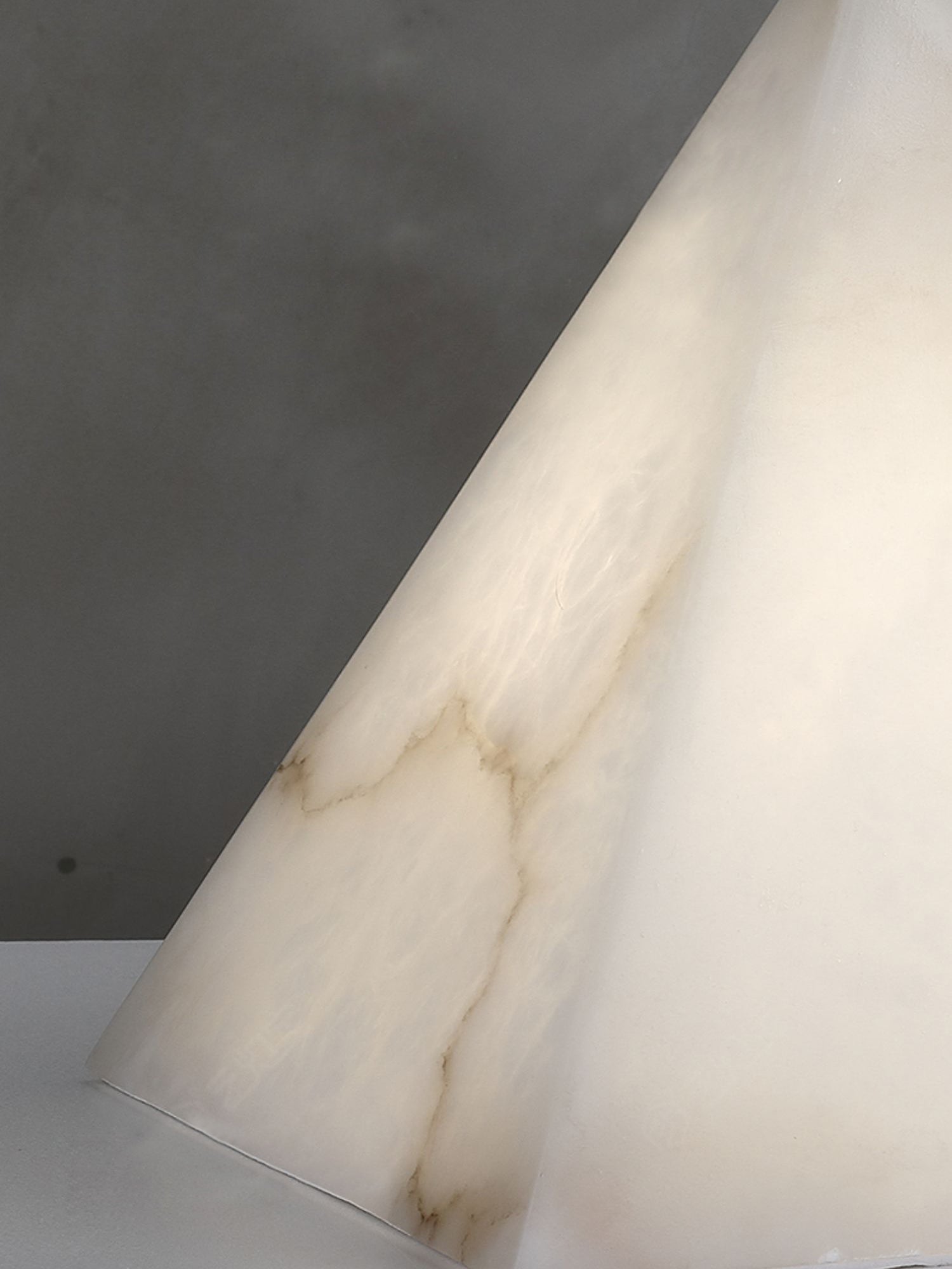 Alabaster Pyramid Table Lamp - Lamp Copper