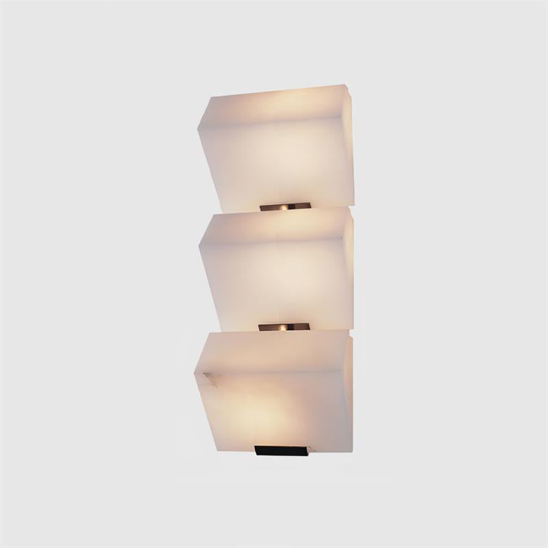 Qvistuvyn Staircase Metal Alabaster Wall Lamp - Lamp Copper