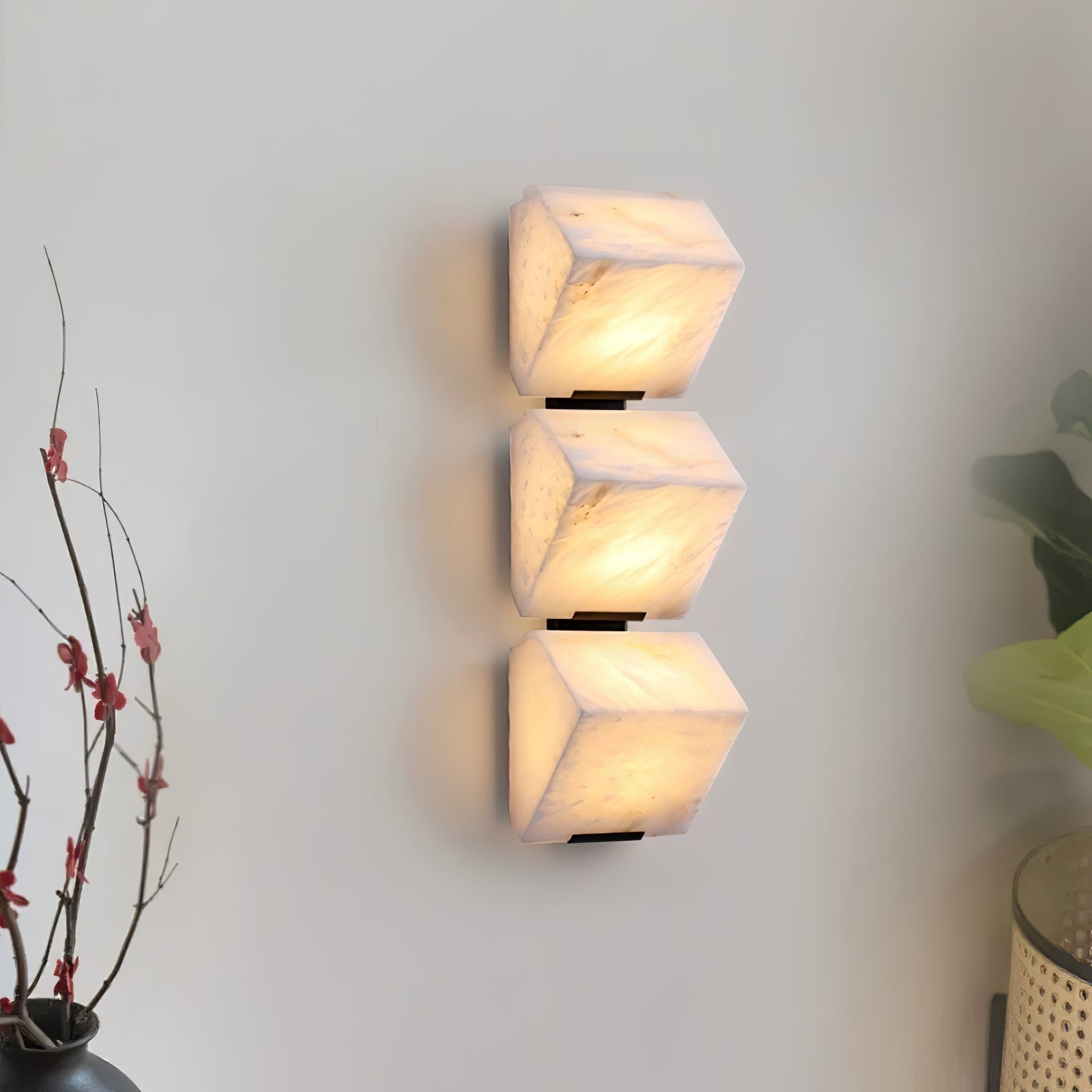 Qvistuvyn Staircase Metal Alabaster Wall Lamp - Lamp Copper