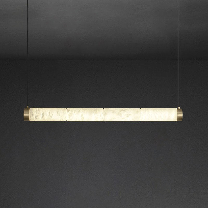 Plotuvyi Modern Strip Alabaster Pendant Light - Lamp Copper