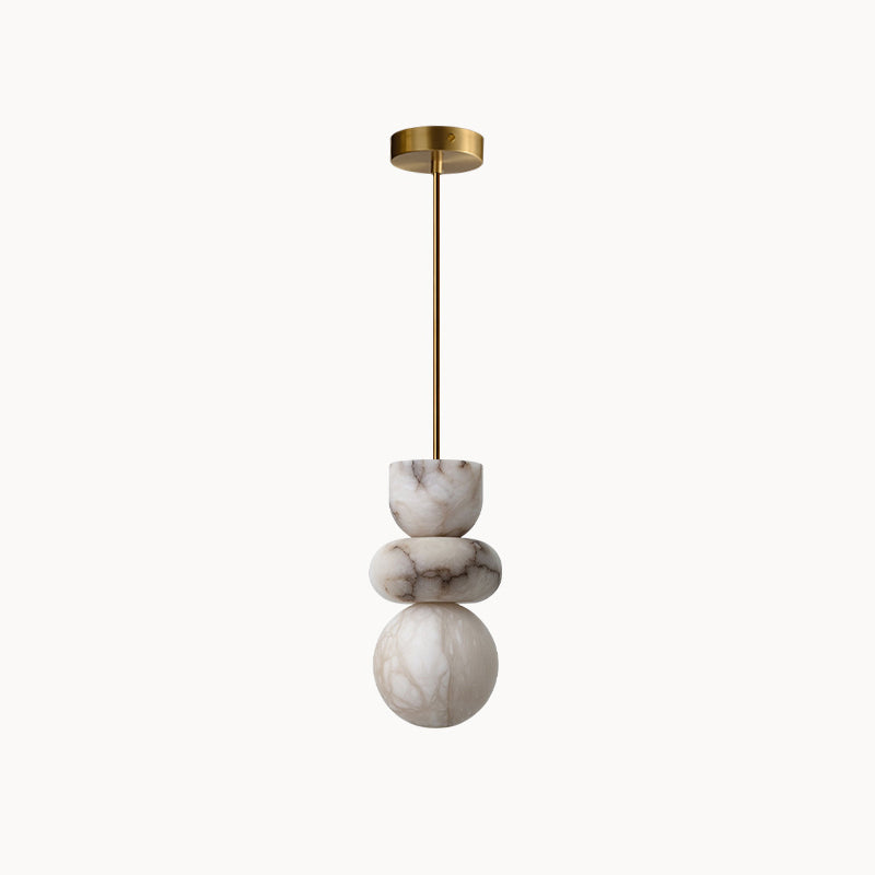 Rauduvyn Modern Totem Alabaster Pendant Lamp - Lamp Copper