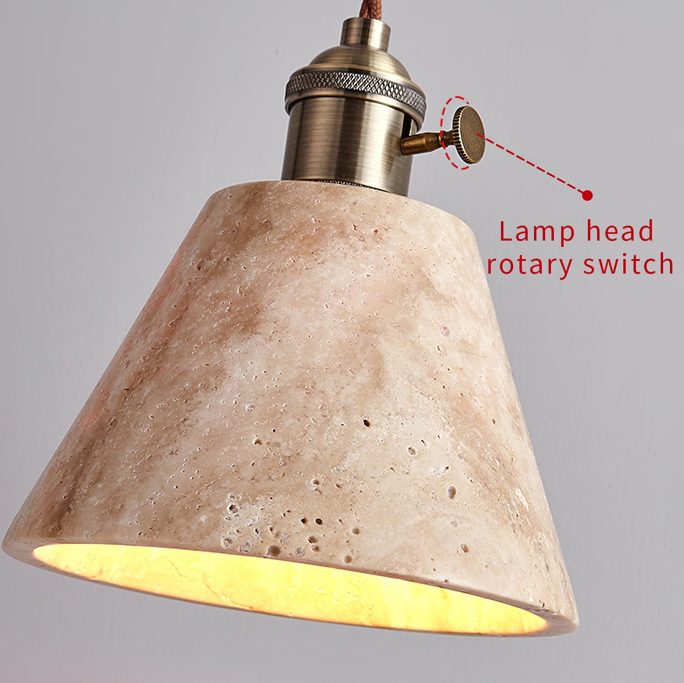 Lysorel Travertine Pendant Light - Blowlighting