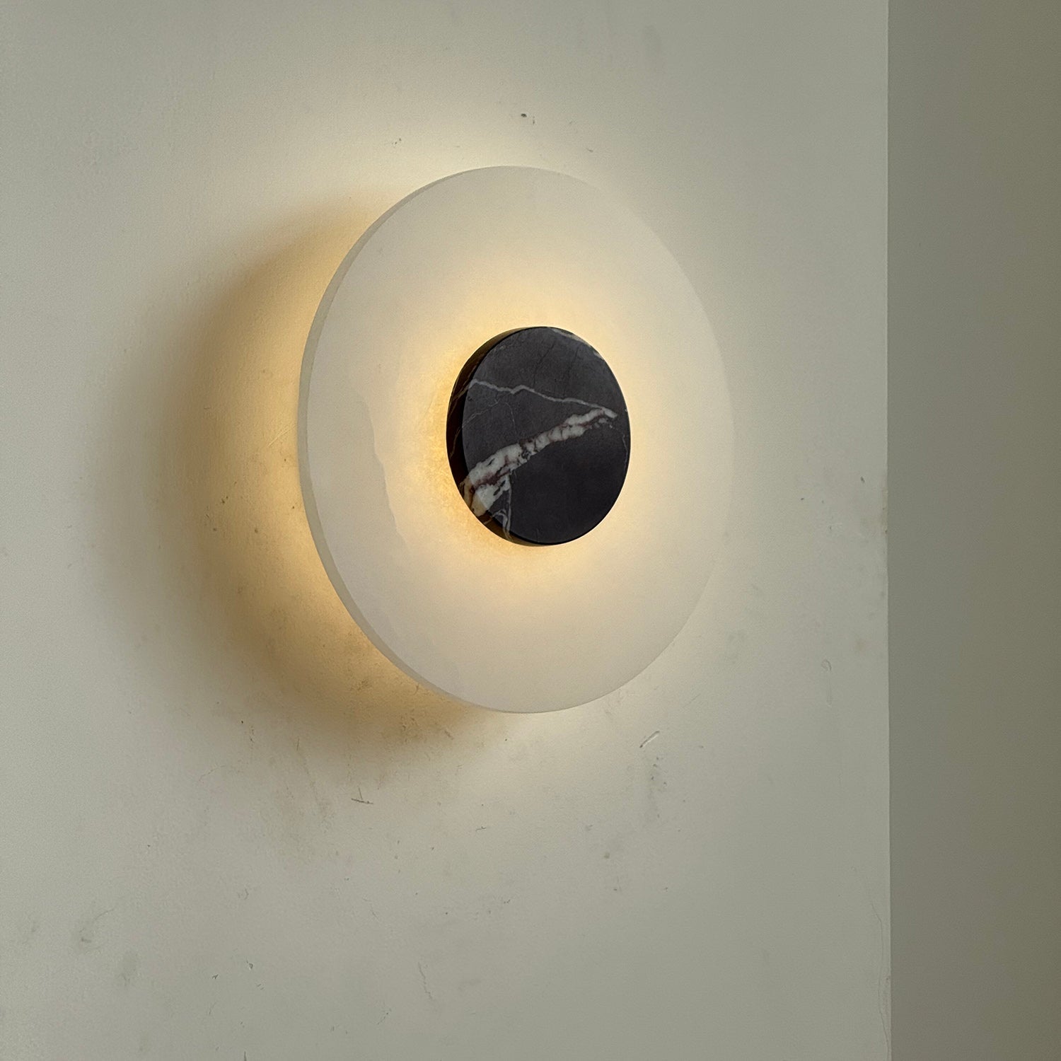 Rauduvyi Modern Minimalist Alabaster Wall Lamp - Lamp Copper