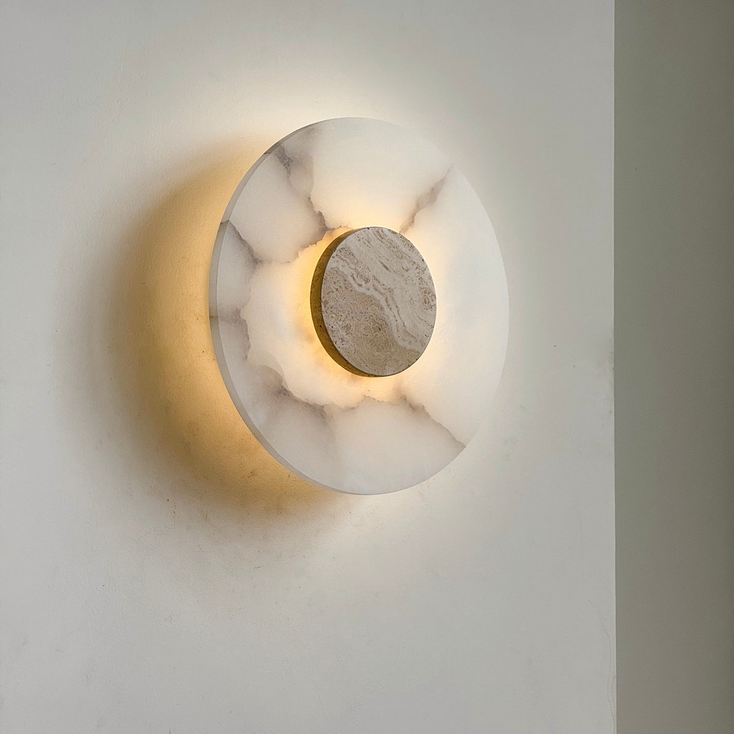 Rauduvyi Modern Minimalist Alabaster Wall Lamp - Lamp Copper