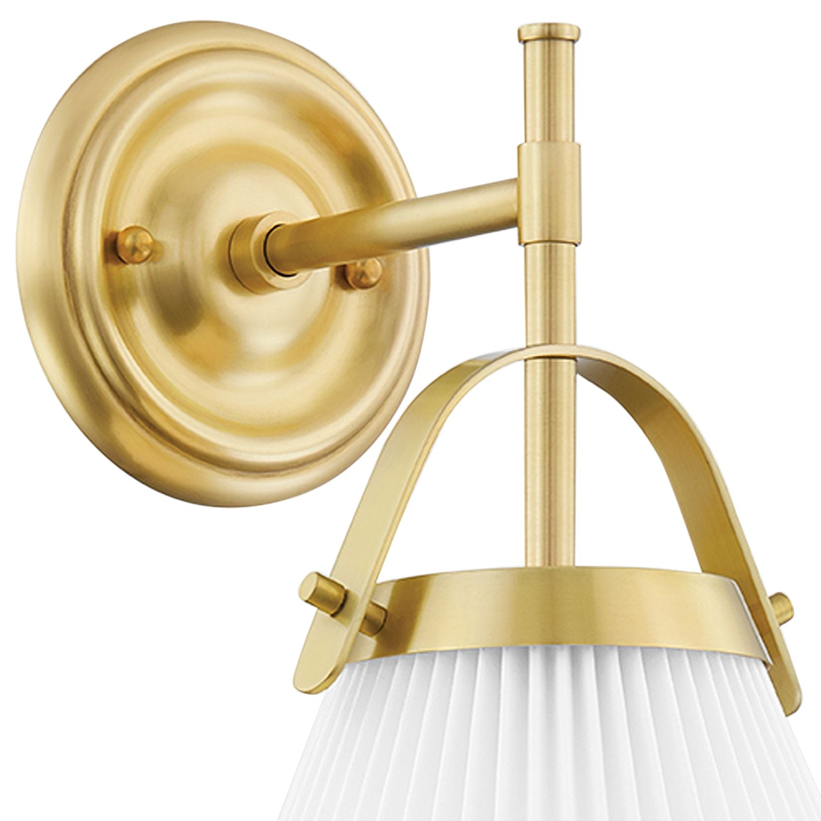 Pure Premium Elegance Pleated Brass Fabric Wall Lamp - Lamp Copper