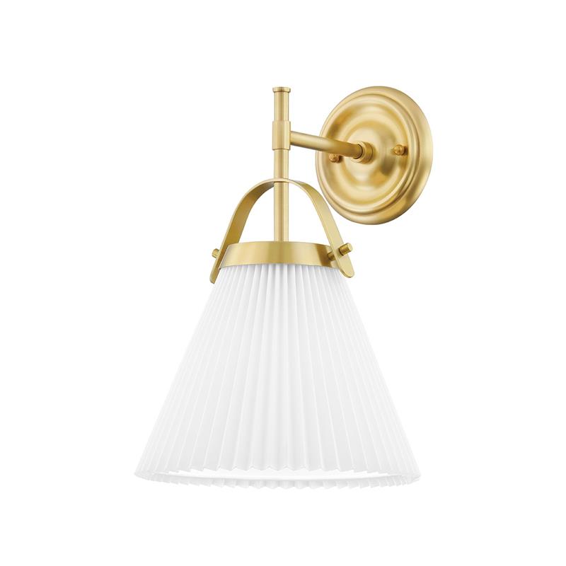 Pure Premium Elegance Pleated Brass Fabric Wall Lamp - Lamp Copper