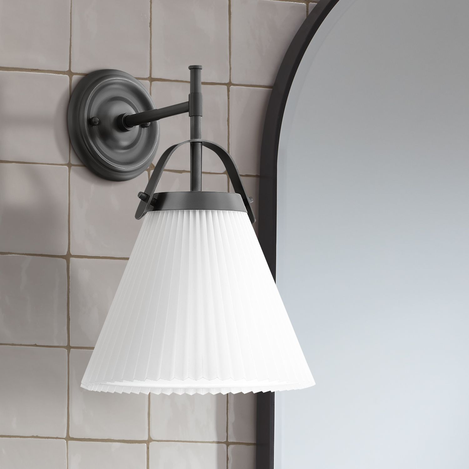 Pure Premium Elegance Pleated Brass Fabric Wall Lamp - Lamp Copper