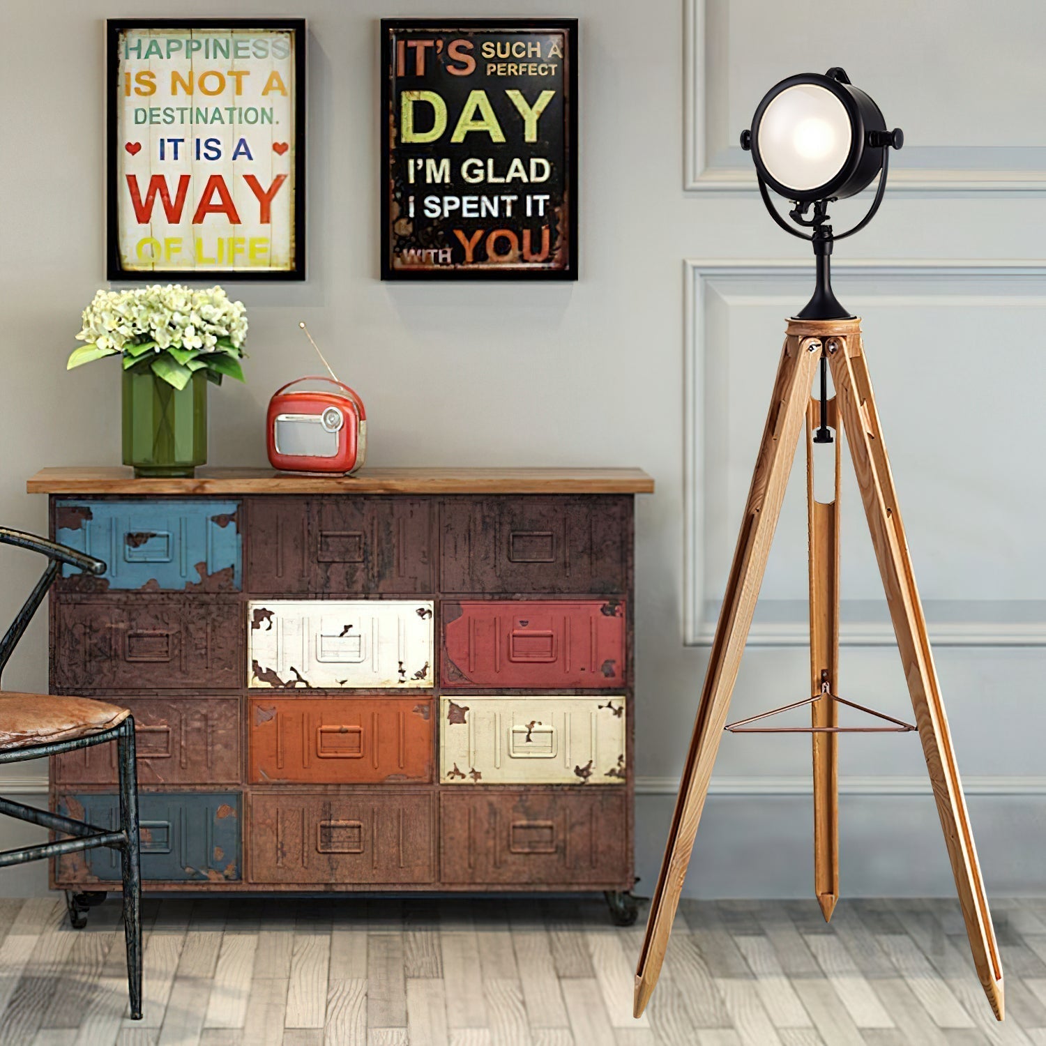 Alfred Tripod Floor Lamp - Lamp Copper