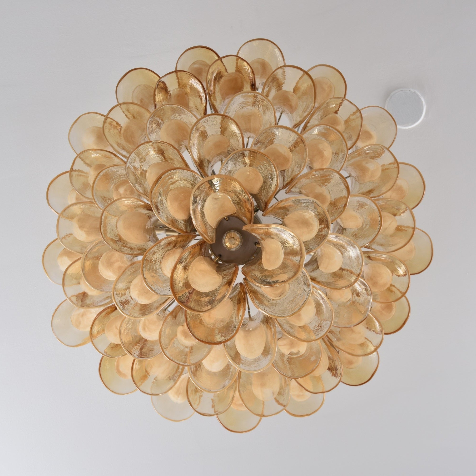 Aurora Ceiling Lamp Amber Petal Glass Layered Vintage - Neutralighting