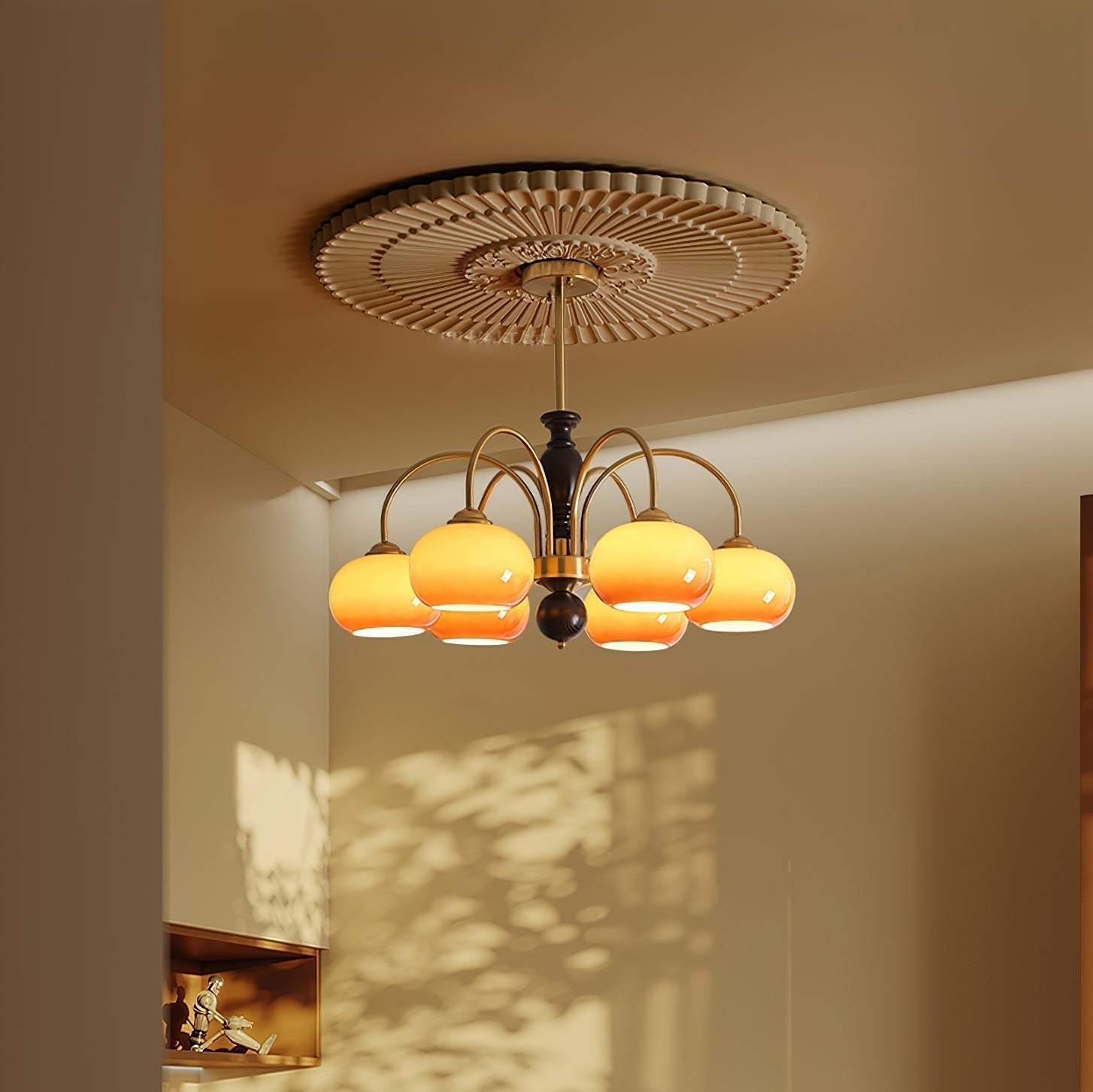 Aurora Chandelier Amberly Arch Curved Arms - Blowlighting