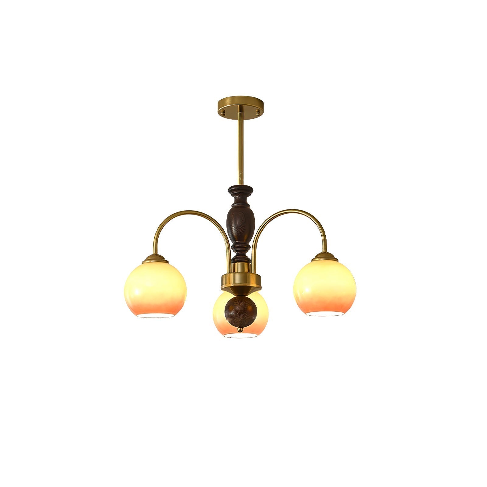 Aurora Chandelier Amberly Arch Curved Arms - Blowlighting