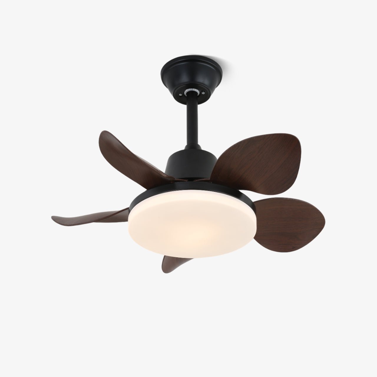 Ventilatore da soffitto moderno Veyra in legno con luce LED integrata