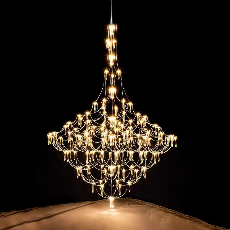 Allaeira Postmodern Luxury Crystal Chandelier - Lamp Copper