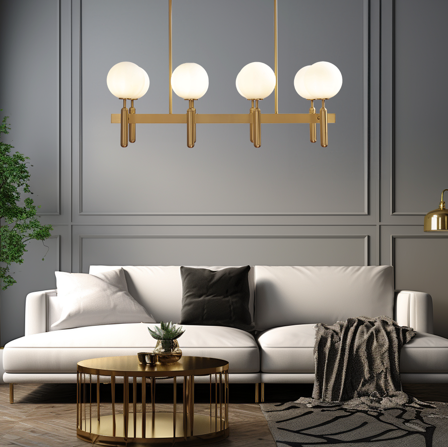 Kristy LED Design Rotondo Metallo Lampade a Sospensione Oro Soggiorno