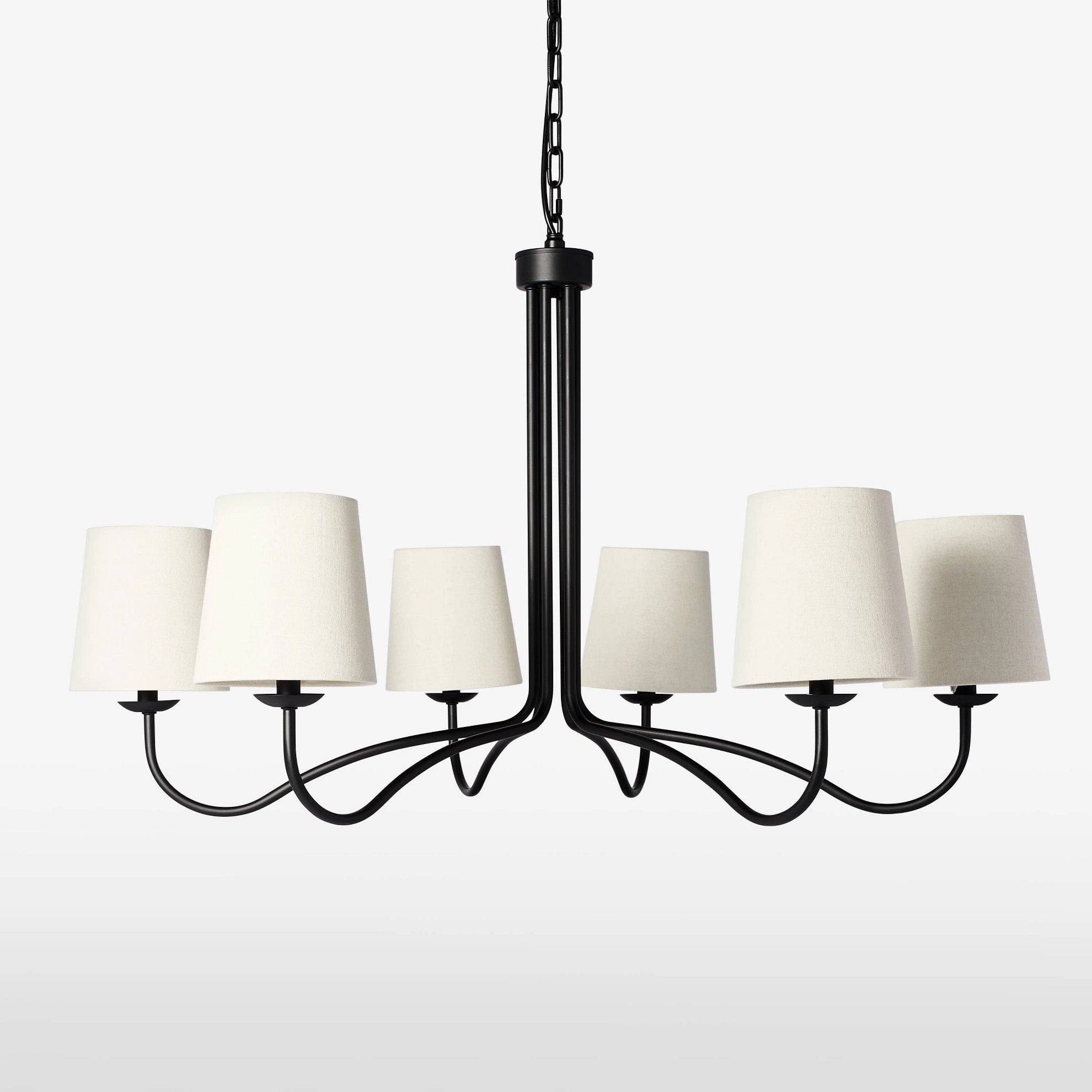 Kvennuvyn Modern Minimalist Metal Fabric Chandelier - Lamp Copper