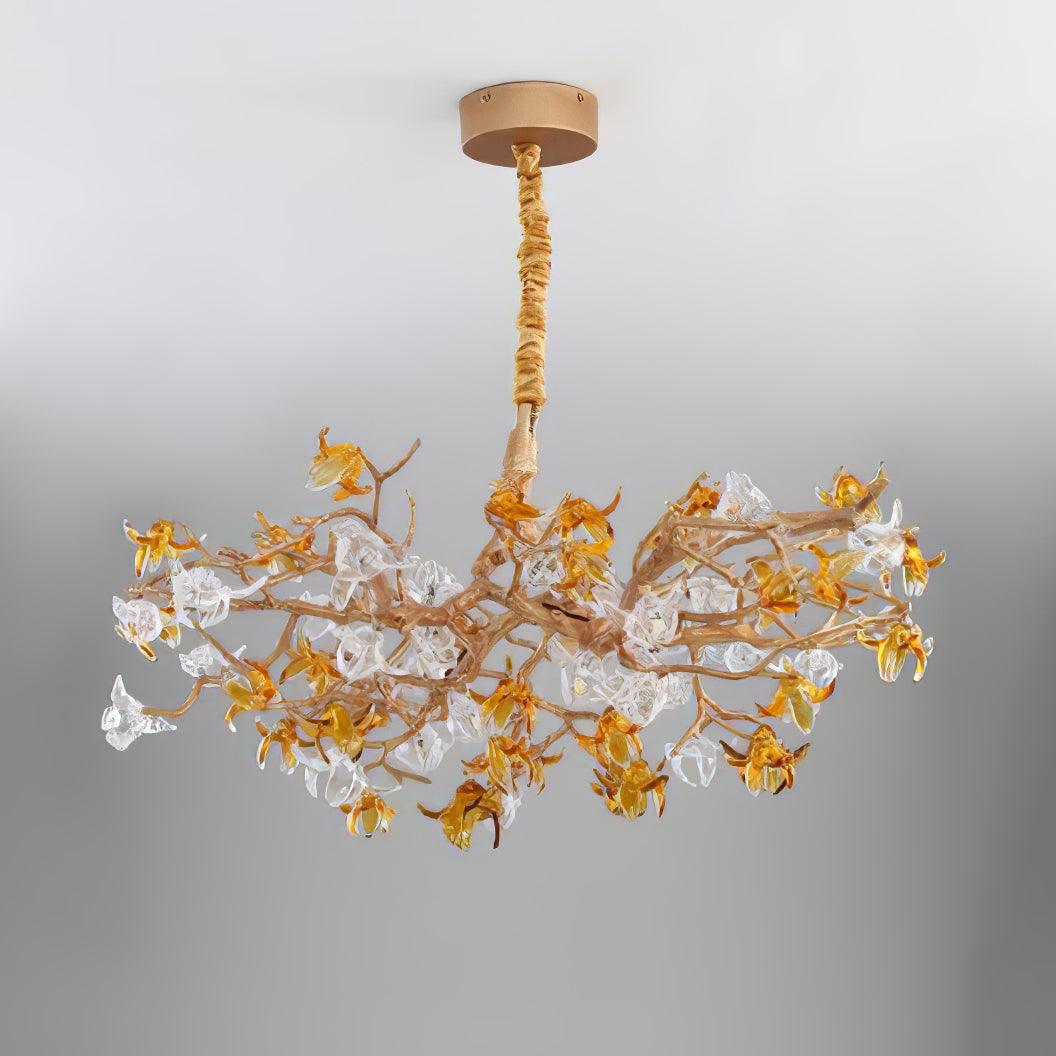 Ulfuvye Postmodern Luxury Branch Brass Crystal Chandelier - Blowlighting
