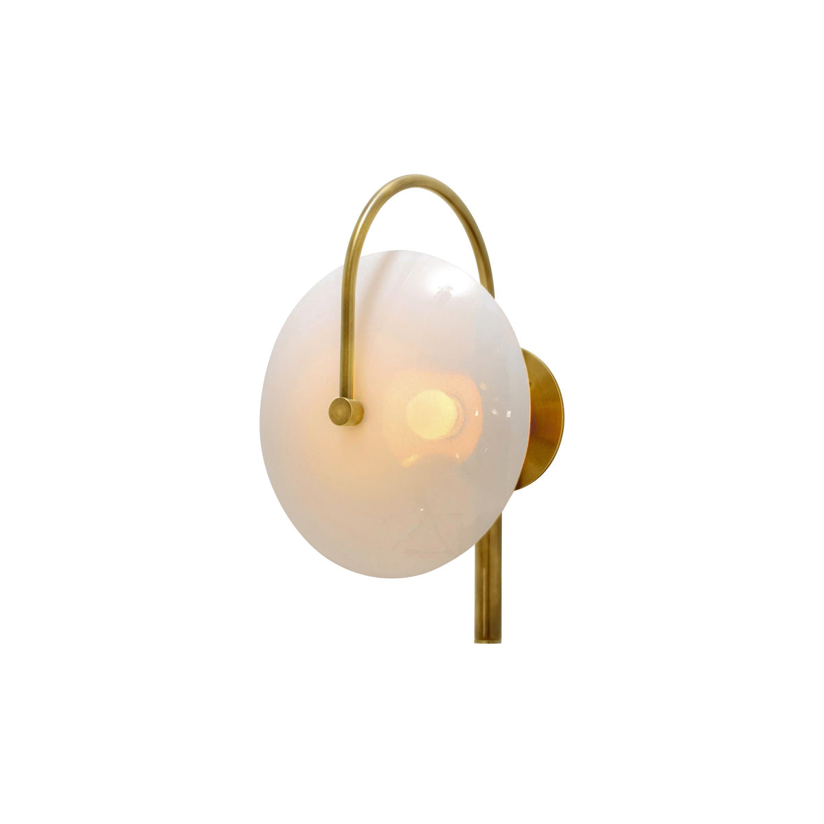 Norduvyn Modern Minimalist Art Metal Glass Wall Lamp - Lamp Copper